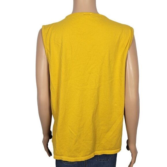 J. Crew Women's Golden Yellow Bright Floral Embroidered Sleeveless Blouse Size L - Picture 6 of 10